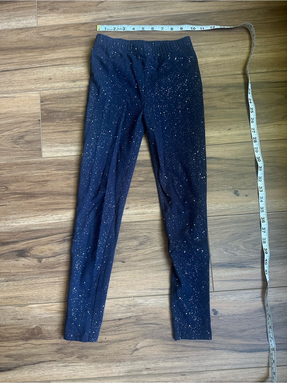 GAP Kids Navy Leggings with Silver Glitter